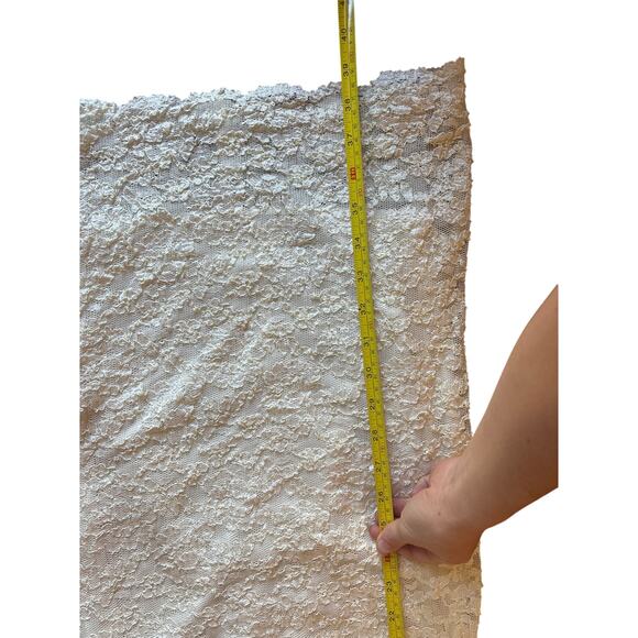 Vintage short wedding dress cowl neck drape lace - Picture 5 of 8